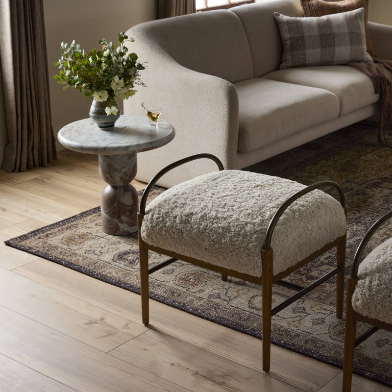 Demi Accent Stool, Beige