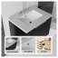 Meuble-lavabo flottant noir de 24 po avec lavabo intégré et porte à fermeture en douceur-221809777