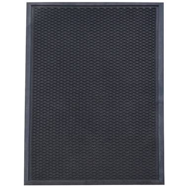 Rubber-Cal 03-161-BK-W-302Safe-Grip Slip-Resistant Traction Mats, 34 x  2' x 1/4, Black Rubber Runner