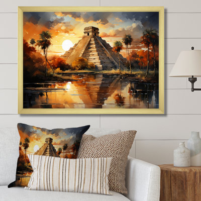 Mexico Sunset At Chichen Itza I - Mexico Canvas Prints