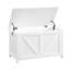 Banc blanc pour hall d'entrée, assemblage facile, grand intérieur, poignée en forme de U, support de rangement spacieux de 300 lb, attrait rétro, 2 charnières, option multi-usage rapide-275628051-275628052