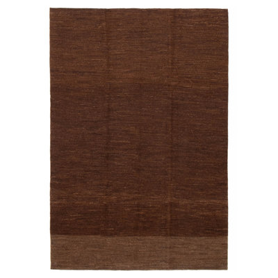 Natural Dark Brown Kilim 6'10" x 9'9"