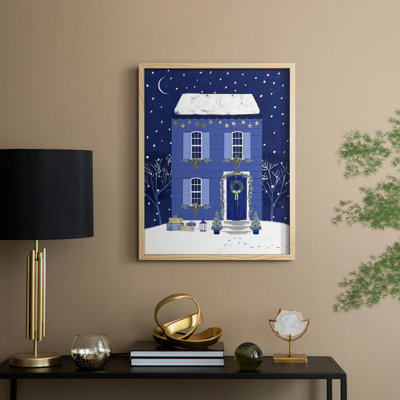 Quiet Winter Home II Framed Print - Solid Wood