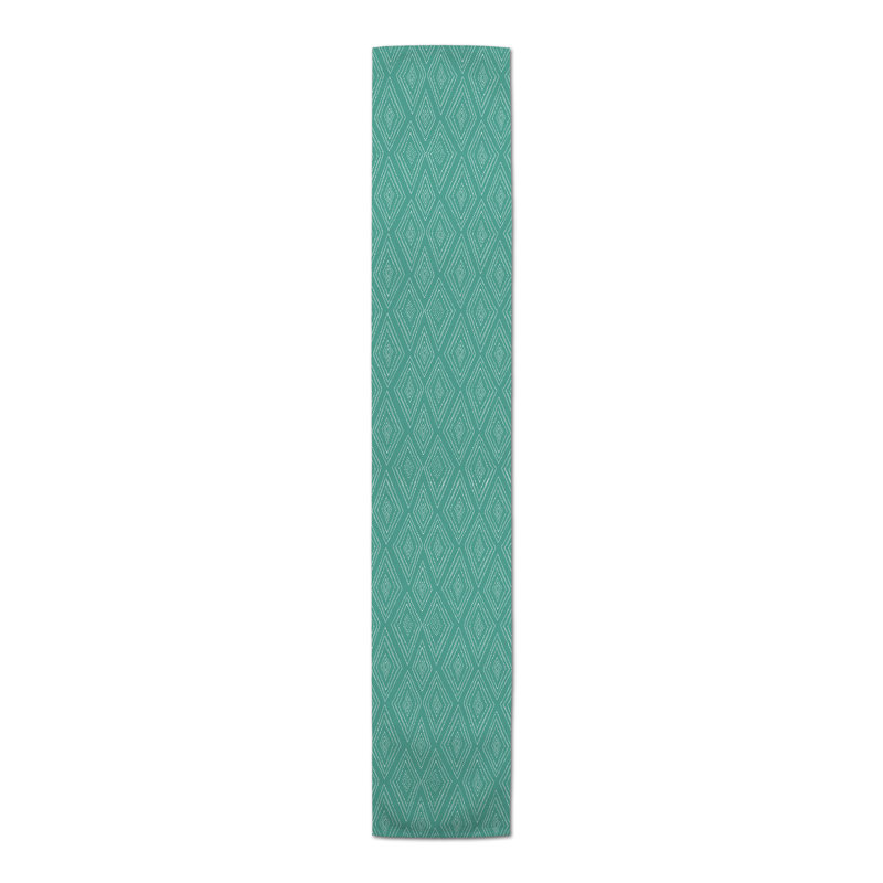 Chemin de table Collynn, 72 po x 16 po, Bleu sarcelle