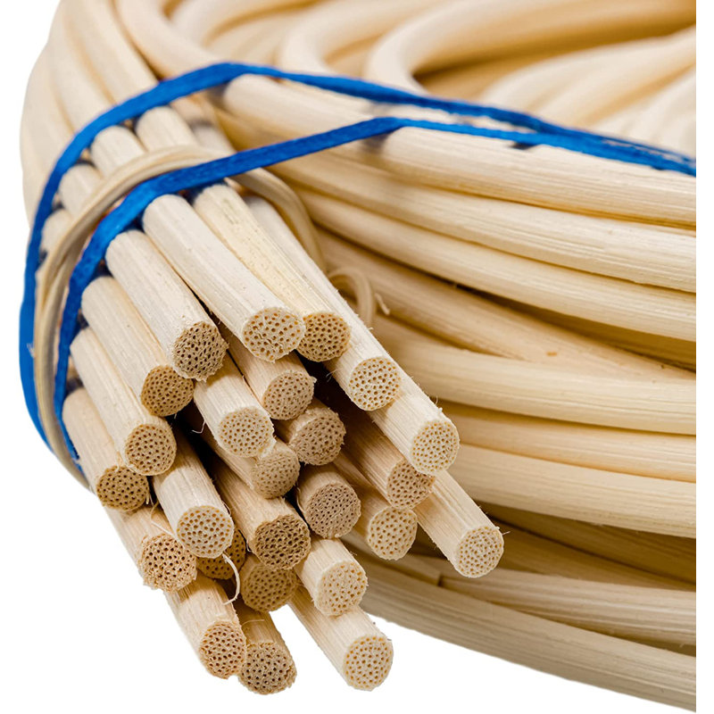# 8-5 mm Round Reed | 1 Pound Coil | Rattan Reed for Basket Weaving and Wicker Furniture Making