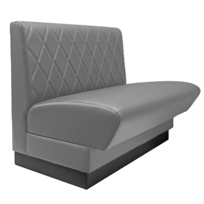 QA Group Olympic Style Single Restaurant Booth Seating - Diamond Stitched Tufting Back Design,
