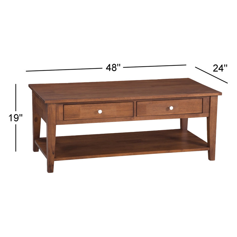East Hampton Solid Wood Cocktail Table, Havana