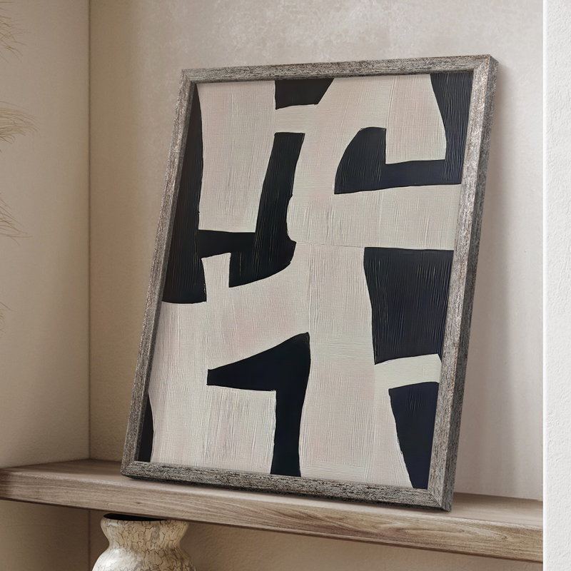 ABSTRACT Series, impression encadrée en bois massif, H 21 po x l 17 po