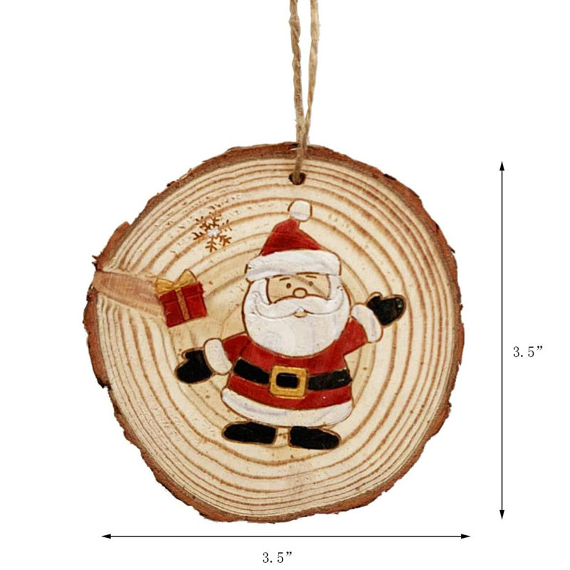 4'' Wood Hanging Figurine Ornament