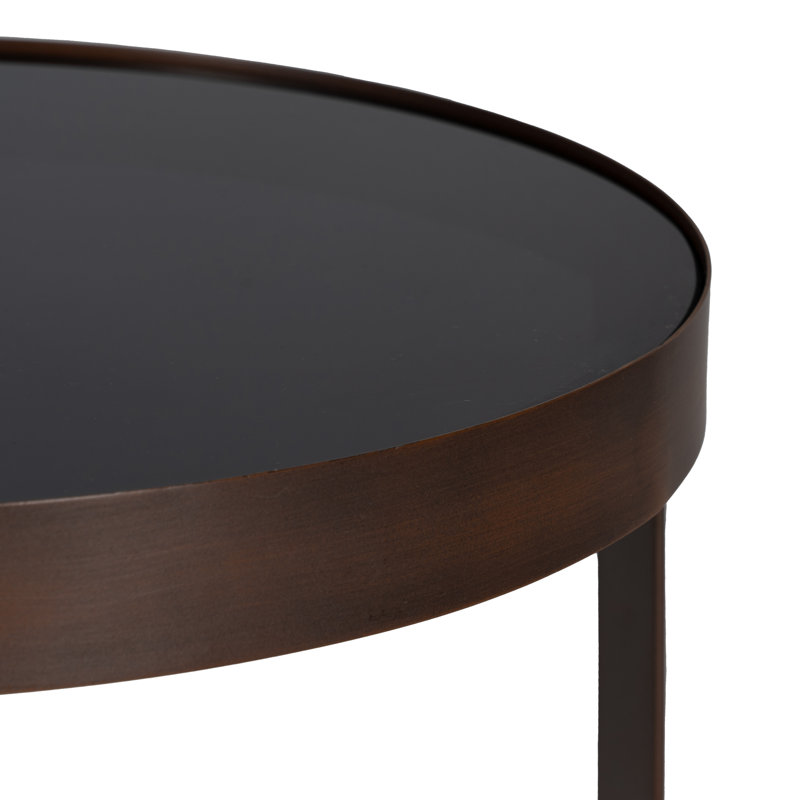 Three Leg Coffee Table, Brown, 45" H x 40" W x 40" D