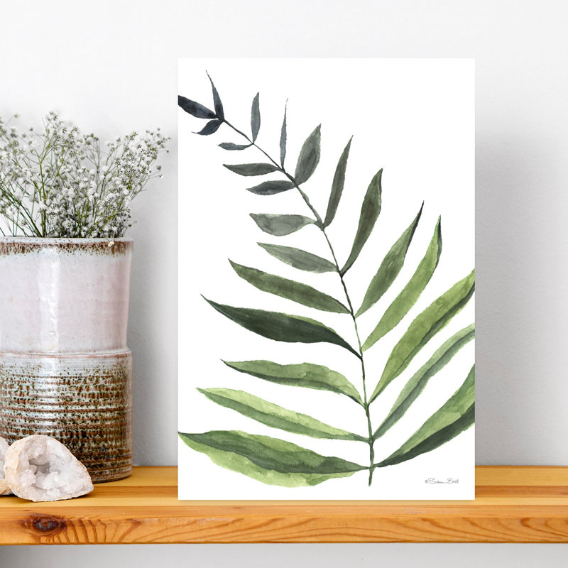 Fern 1 Abstract Fern Tropical Landscape Wall Art Print, 45.72cm H x 30.48cm W