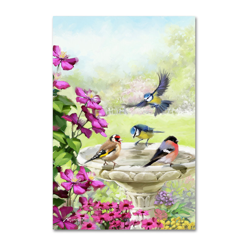 «Garden Birds» par Armand, reproduction sur toile, H 19 po x l 12 po x P 2 po