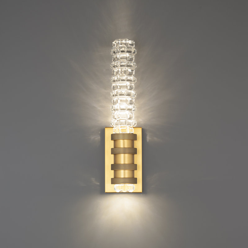 Kemberly 2 - Light LED Armed Sconce, Aged Brass