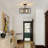 3-Light 15.8" Industrial Square Semi Flush Mount