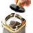 2 Pack Glss Condiment Pot, 12 Ounce Gold Spice Jars With Spoon, Seasoning Box Set Salt Container, Sugar Dispense, Kitchen Containers For Flour And Sugar