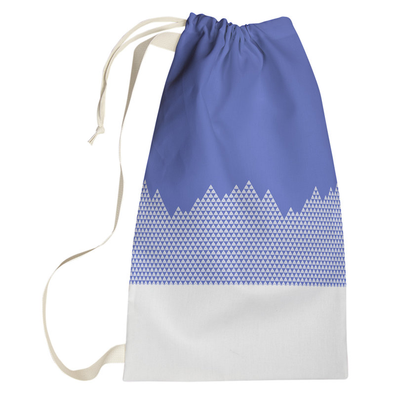 Leffel Fabric Laundry Bag with Handles, Small ( 64" H x 20" W x 1.5" D), Blue