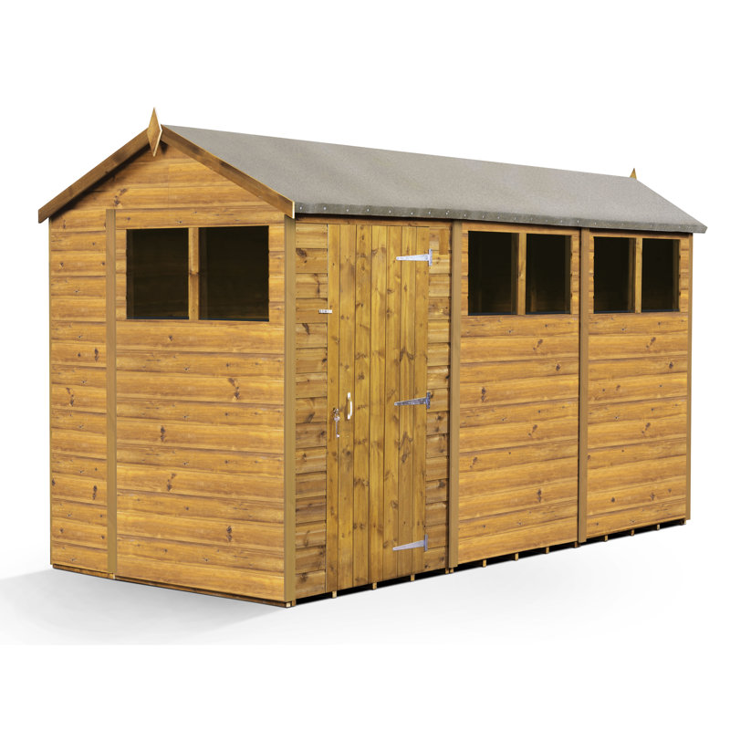 Modular Apex Garden Shed  12X6 No Windows, Yes