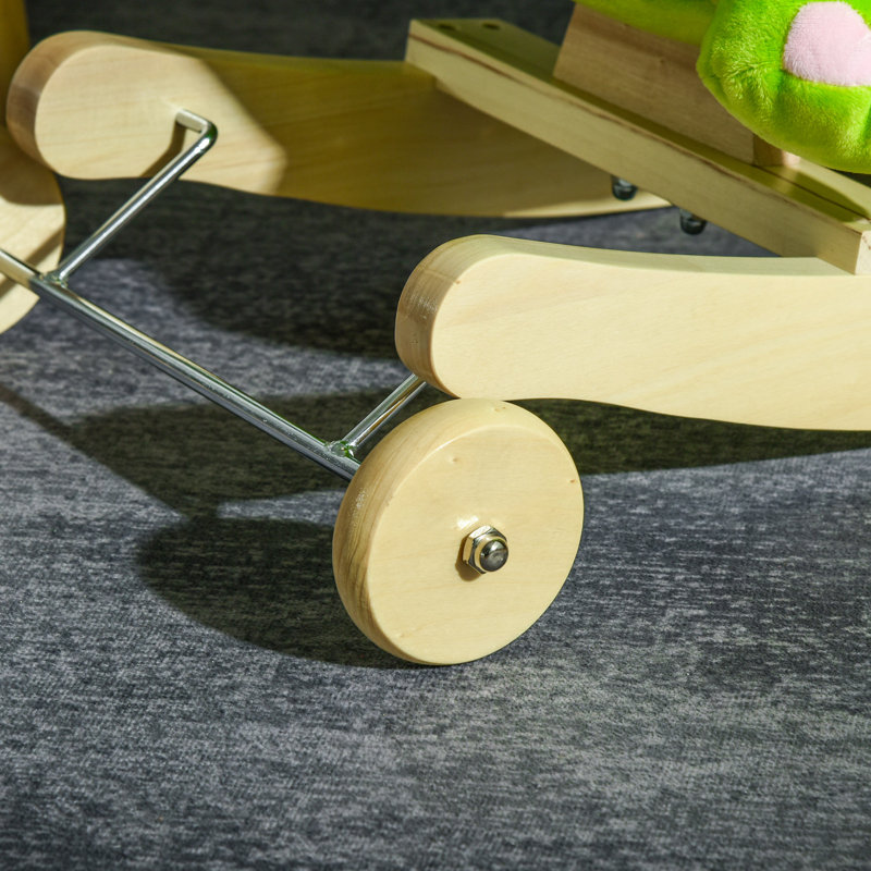 Kids Interactive 2-in-1 Plush Ride-on Dinosaur Rolling Rocker