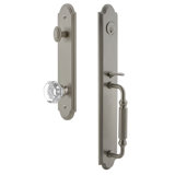 Arc Handleset with Single Cylinder Deadbolt and Chambord Door Knob and Rosette
