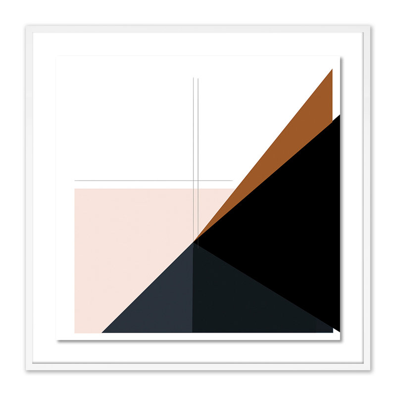Midcentury XI Print by Jess Engle, White, 40" H x 40" W x 2.5" D