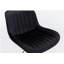 Repose-pieds et base chromés, ensemble de 2 chaises de bar en cuir de velours à hauteur réglable et pieds dorés, noir