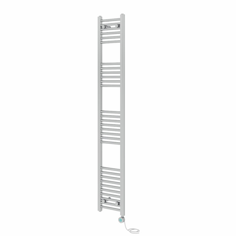 Arneisha Straight Towel Rail Heated Towel Rails, 180cm H x 30cm W x 3cm D, Chrome