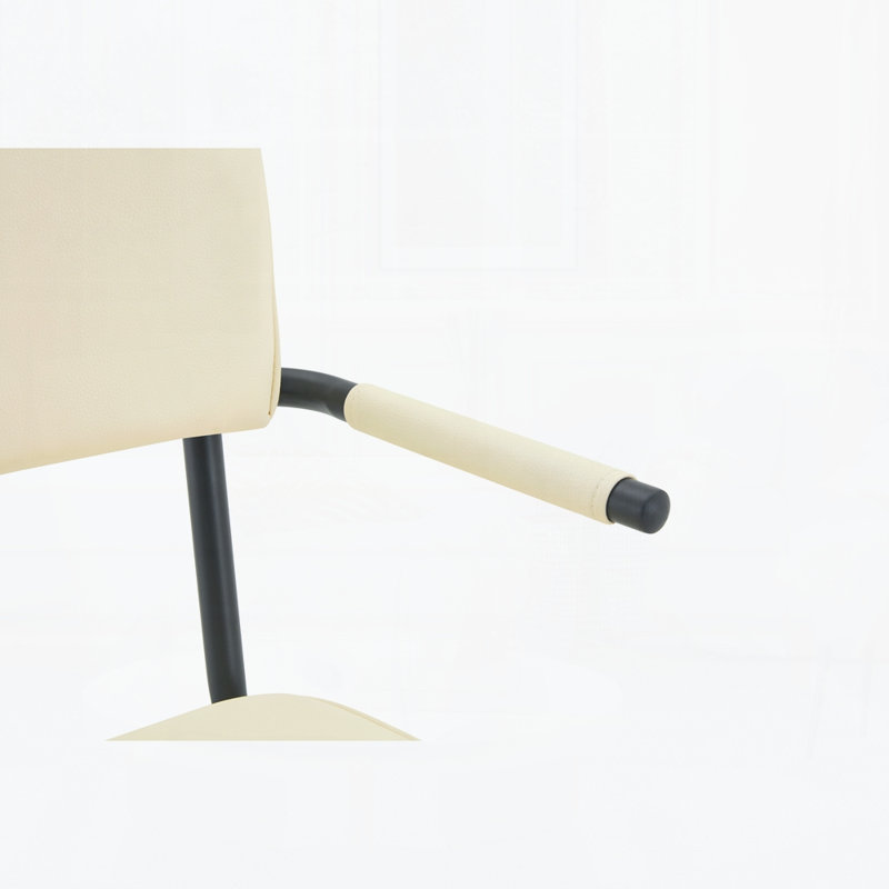Ensemble de 2 chaises de salle à manger rembourrées avec pieds en métal, 2