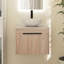 Meuble-lavabo simple avec plateau en céramique 23,62 po Evryn
