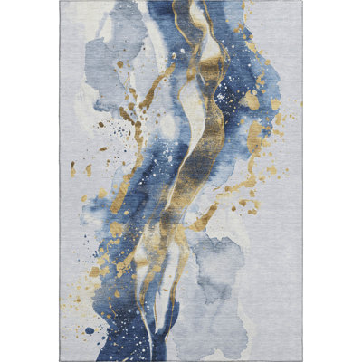 Premium Machine Washable Elize AMF1523 Abstract Rug