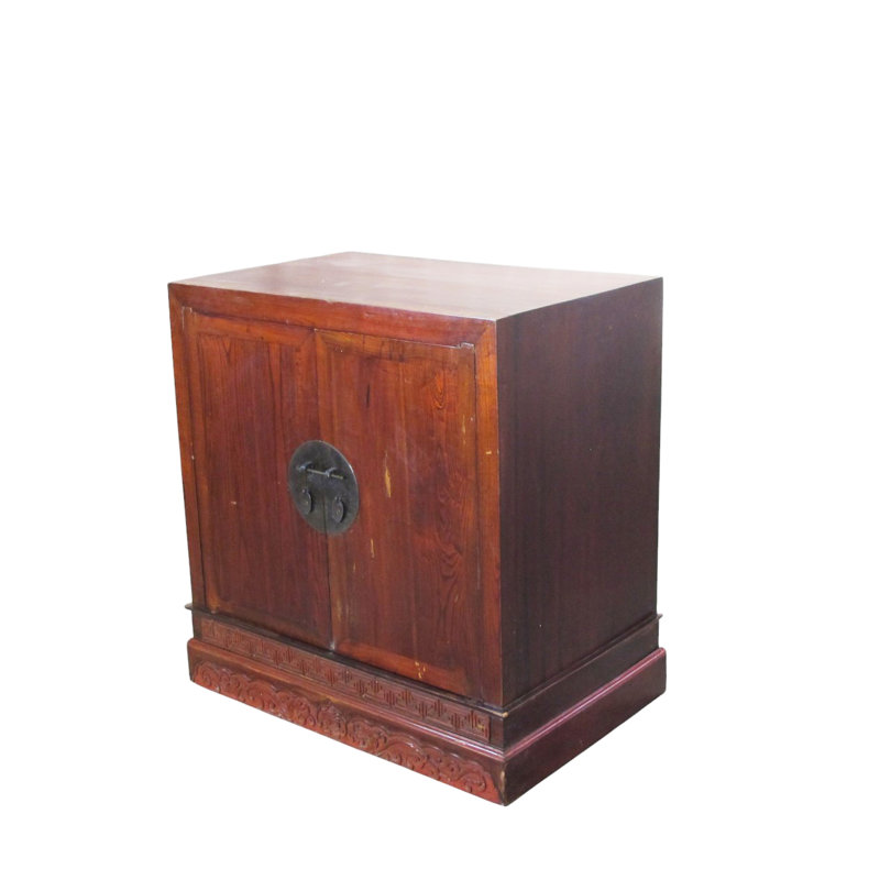 Ancient Chinese Elm Lacquered Cabinet