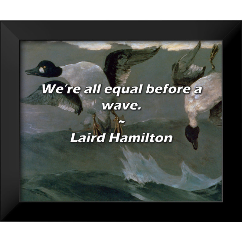 Citation de Laird Hamilton: Nous sommes tous égaux devant une vague.