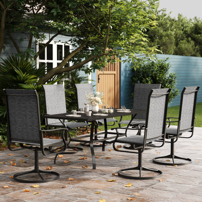 7-Piece Iron Outdoor Dining Set