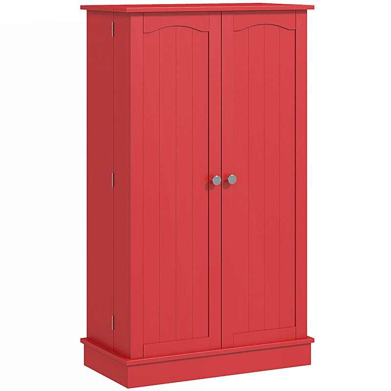 Accent Cabinet, Kitchen Pantry Storage Cabinet, Freestanding Kitchen Cabinet With 12 Door Shelves