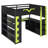 Full Size Gaming Loft Bed with Desk, RGB LED Lights, Power Outlet, Bookshelf, Pegboard, Keyboard Tray & Storage Drawer, Green-1550116761