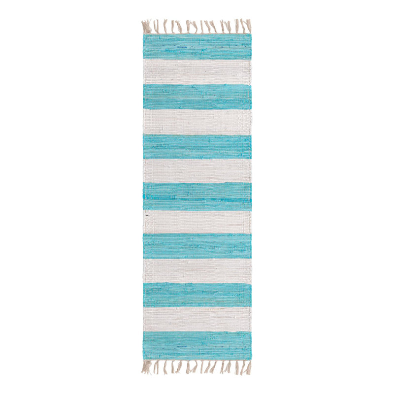Abitha Cotton Striped Indoor Rug, Runner 2'2" x 6'1"