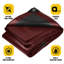 Bâche en polyéthylène robuste Maroon 20 mil, imperméable, résistante aux rayons UV-100542382
