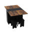 Folding Dining Table Set with 4 Stools