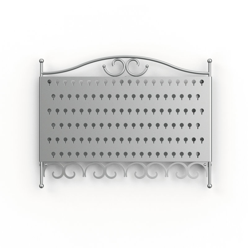 Organisateur de bijoux mural en métal, Argent