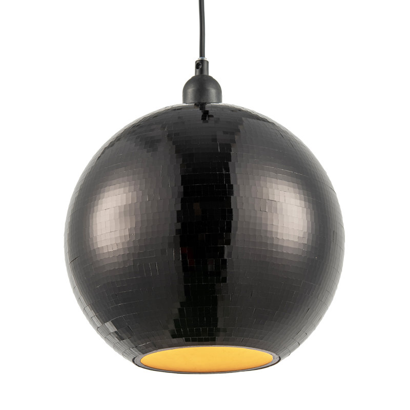 23cm H Plaster Round Pendant Shade ( No Direct Attachment Method ), Black