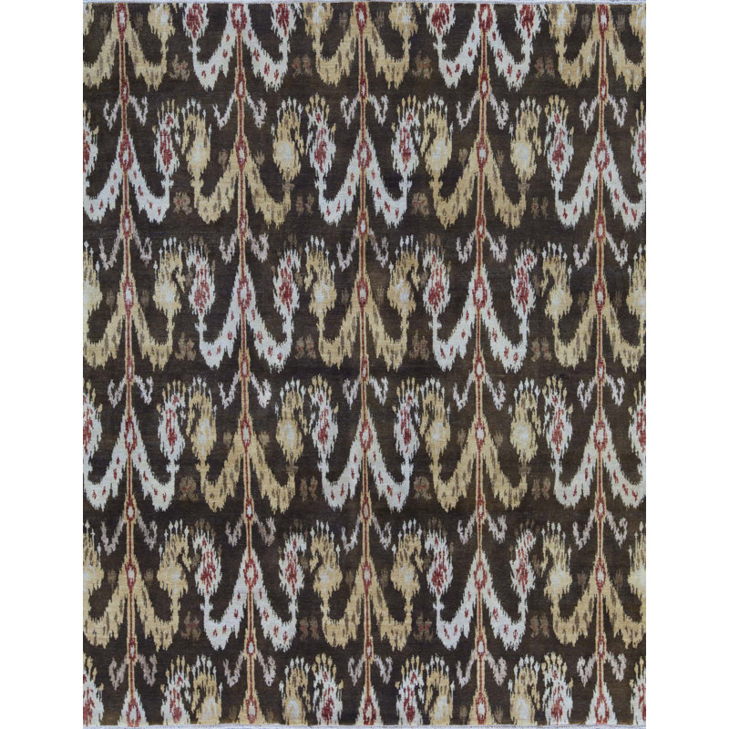 Tapis brun de haute qualité noué à la main