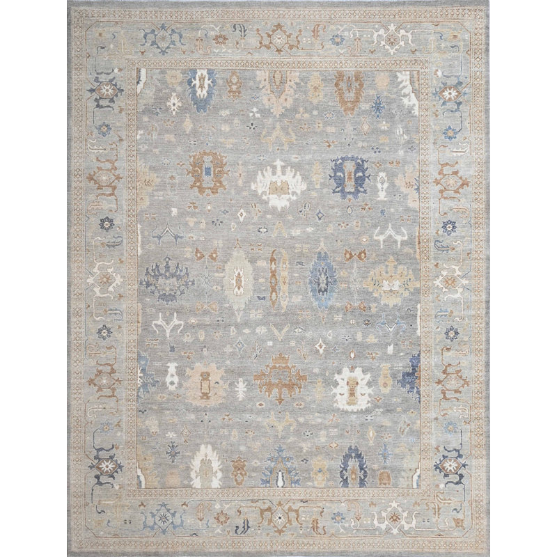 Oushak Hand Knotted Wool Oriental Area Rug