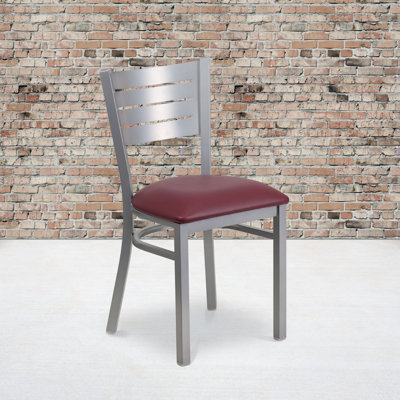 Elkton Slat Back Metal Restaurant Chair