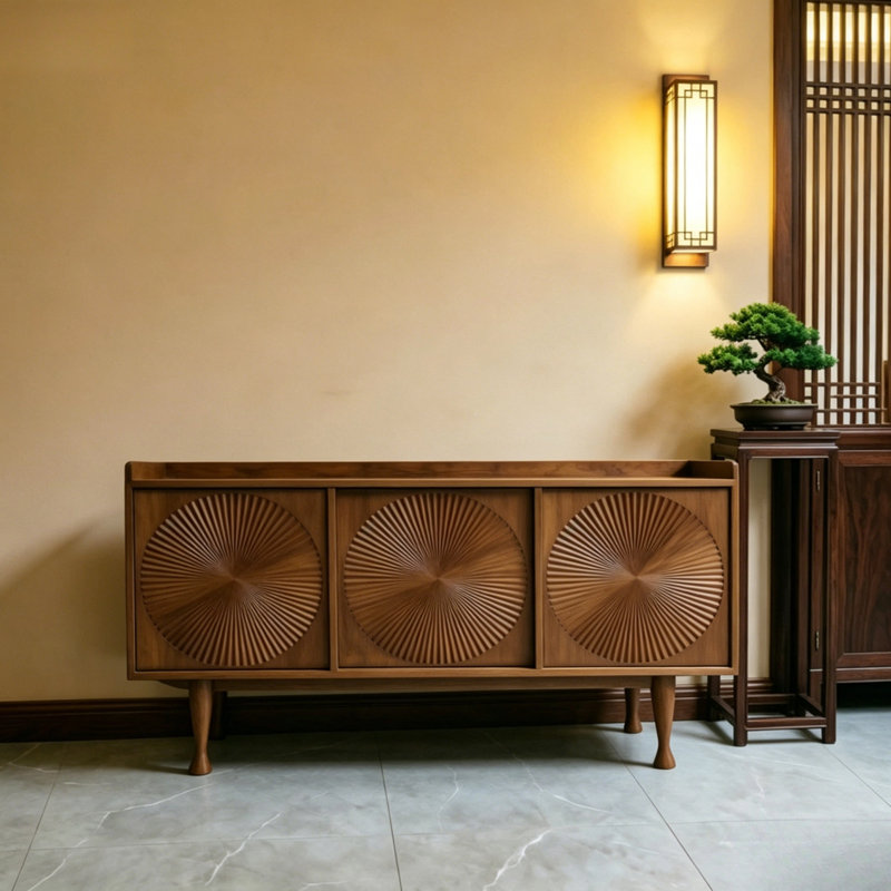 Buffet haut de gamme rétro de style chinois, 35.4" H x 70.8" W x 17.7" D