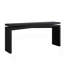 Console de 65 pouces en placage de bois massif rustique, longue table d'entrée de style campagnard pour le salon, couloir, canapé-lit, appartement, noir