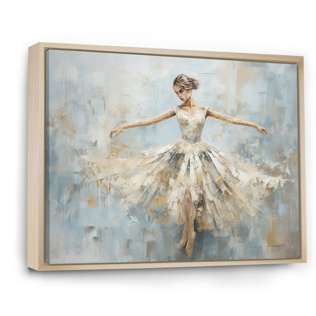 Beige Gold Minimalism Ballerina - Ballet Wall Art Design Art 