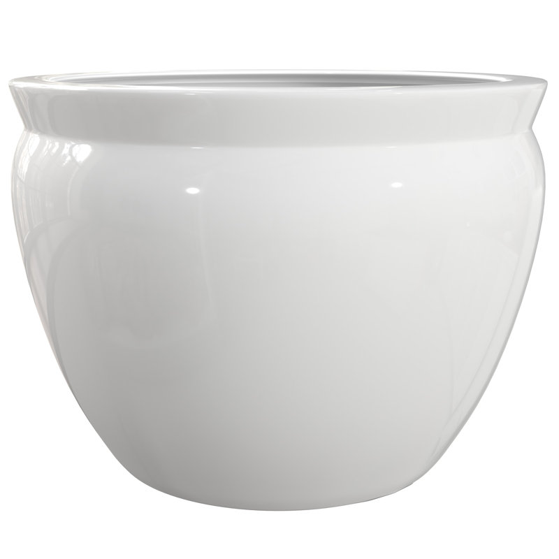 Pot à fleurs Traditional, H 16,5 po x l 22 po x P 22 po, Blanc