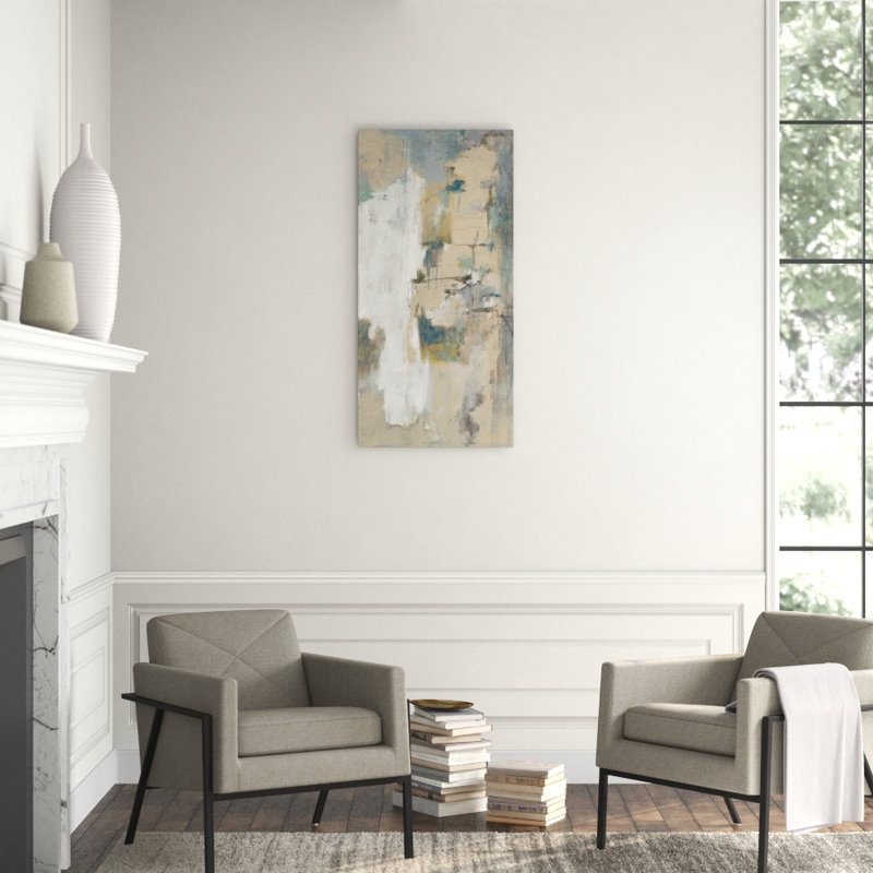 Dried Up Pond II Painting by Sara Brown, Glass Coat, 49" H x 24" W x 1.5" D