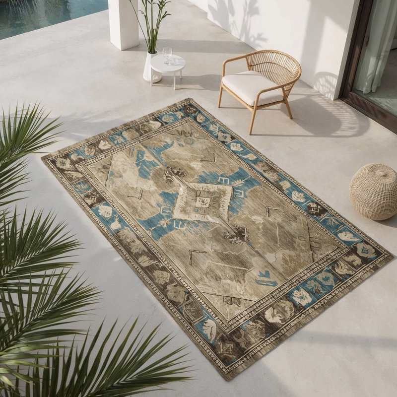 Tapis intérieur et extérieur Timeless Ornament, Rectangulaire 3 pi x 5 pi