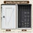 42" Farmhouse Makeup Vanity Desk with Lighted Mirror, Power Strips, and Sliding Barn Door – Features Open and Hidden Shelves, Drawers, and Jewelry Cabinet, Adjustable Lighting, Perfect White Dressing Table, White-237249616