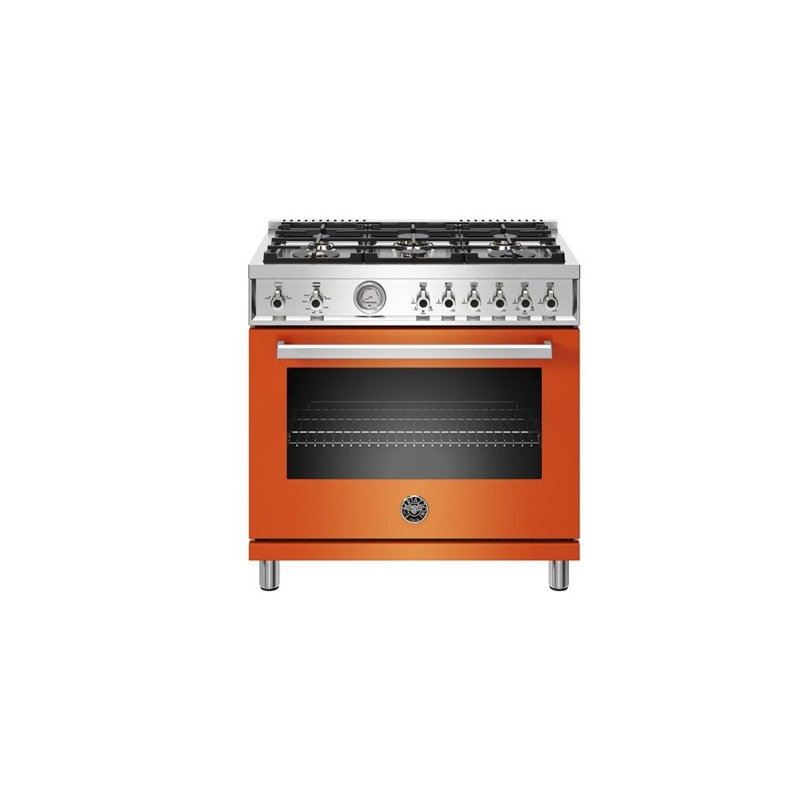 Bertazzoni 36'' W Free Standing Range, Orange